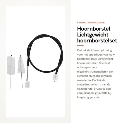 Dailygoods- Hoornborstelset Professioneel - Lichtgewicht Borstelset - Rubber Borstel - Effectieve Reiniging - 2 Vervangbare Borstels - Handvriendelijk Ontwerp