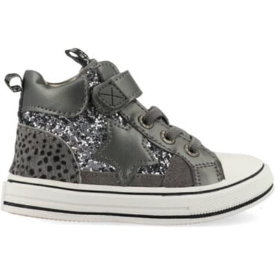 Sneakers | Meisjes | silver grey | Leer | Shoesme | Maat 35