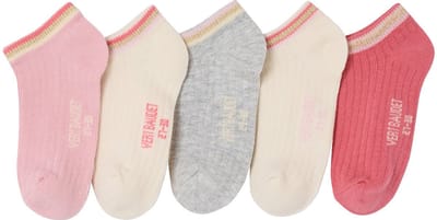 Vertbaudet Set van 5 paar meisjessokken in geribd tricot
