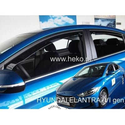 Luchtdeflectoren - J&;J AUTOMOTIVE - Hyundai Elantra 6 2016-2020 - Rook - Interne installatie zonder lijm - 3 mm Acryl