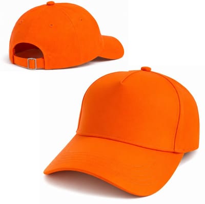 CAPMEISTER Baseball Cap Unisex – Oranje – 100% Katoen – Verstelbare Sluiting – Comfortabele 6 Panel Pet – Volwassenen