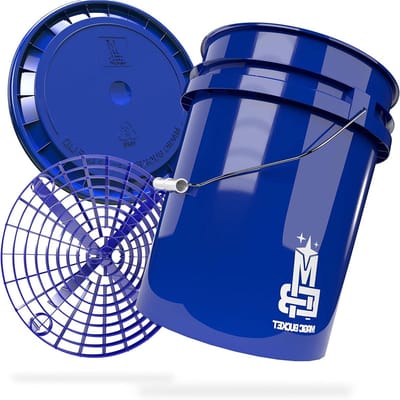 Autowas Emmer - Wasemmer Vuilzeef - Auto Reinigen - Met Grit Guard - 20 Liter - Blauw