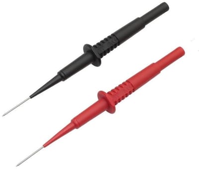 Universele Testpennen voor Multimeter met 1mm Naald en 4mm Banaanplug (Rood/Zwart)