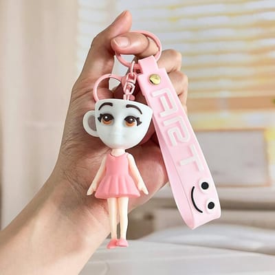 Italiaanse Brainrot Dieren Figuur Sleutelhangers Tung Tung Tung Sahur Tralalero Tralala Ballerina Cappuccino Pop Sleutelhangers Tassen Hanger white