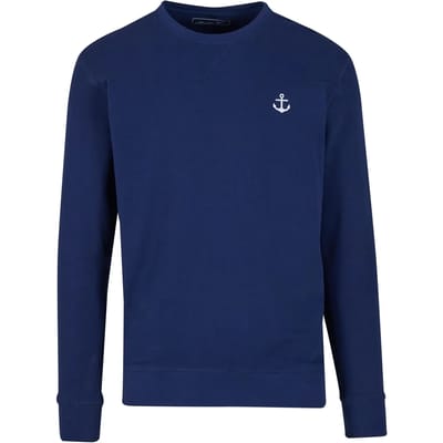 Mister Tee - Anchor Sign EMB Light Crewneck sweater/trui - XS - Blauw