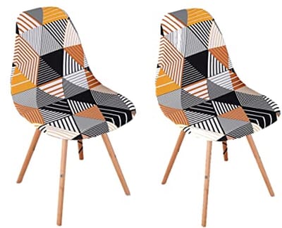 Elegante Stoelhoezen Set van 2 voor Eetkamerstoelen - Jacquard, Stretch, Afneembaar en Wasbaar
