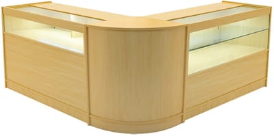 Adonis led winkelbalies b1200/c1200/cm60 - esdoorn - 120/120/60 cm