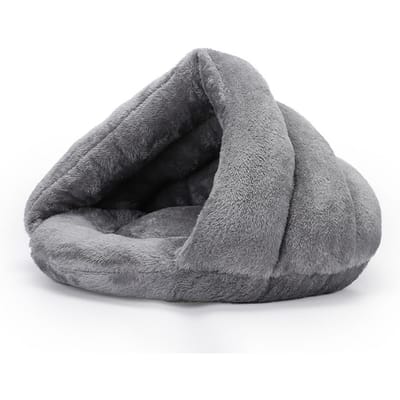 Kattenkennel  Huisdierenkennel  Winter Warme Huisdiermat  Arctisch Velours Semi-gesloten Kennel  Kattenbenodigdheden Bed  Kleine en Middelgrote Honden 40CM