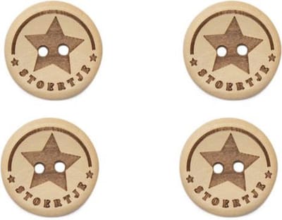 Durable Houten Knopen Stoertje 20mm 4 stuks
