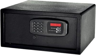 Hotelkluis - Kluis Elektronisch - Waardevolle spullen opbergen - Met Noodsleutel - 24 Liter - Zwart
