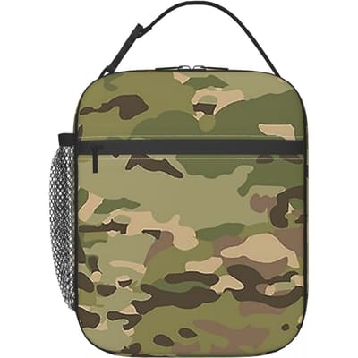 Woodland Hues Camo - MultiCam Camouflage Geïsoleerde Lunchtas voor Dames Kinderen Draagbare Voedseldozen Thermische Lunchbox Tote One Size