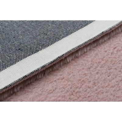 Kleden Rugsx Tapijt BUNNY rozekleuring IMITATIE konijnenvacht 200x290 cm
