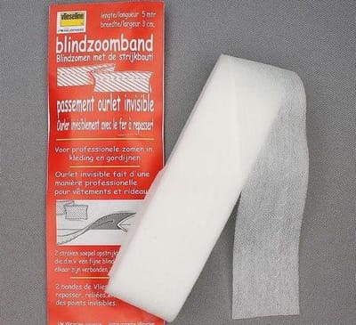 Blindzoomband 3cm/5mtr wit - Verstevigingsband - Vlieseline