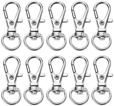 Fako Bijoux - 20x Musketonhaak Mini - Karabijnhaak - Sleutelhanger - 14x33mm - Zilverkleurig - 20 Stuks