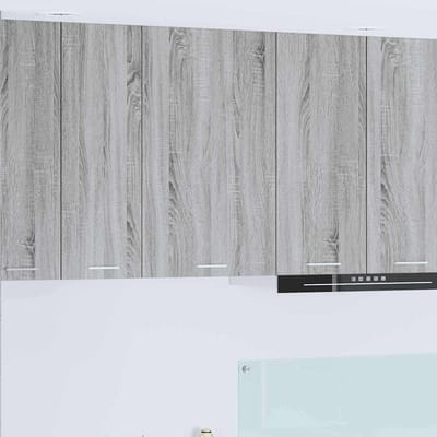 vidaXL - Hangkast - Grijs - Sonoma - en - Wit - 50 - x - 31 - x - 80 - cm - Bewerkt - hout