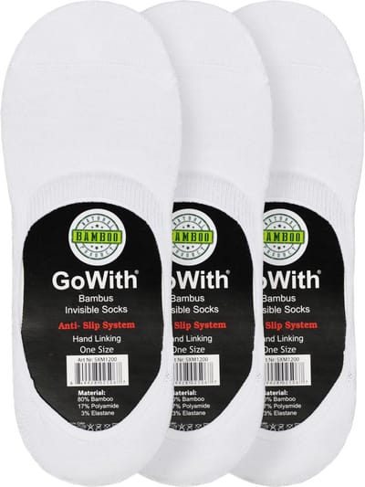 GoWith Bamboe Yoga en Pilates Sokken – 6 Paar Dames Sokken – Ademend en Comfortabel - Wit - 35-40