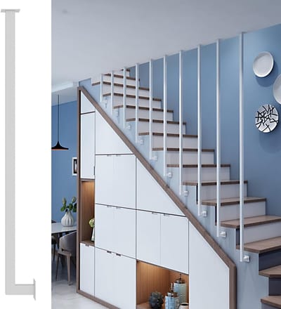 Balustrade Zuilen - Leuning Palen - Trap Veiligheid - Zwart Metaal - 40cm Hoog - Zwart