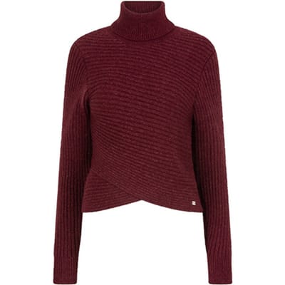 Lofty Manner Trui Sweater Katja Burgundy Red Dames Maat - S