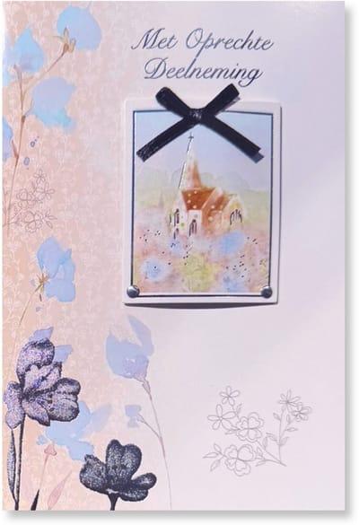 Luxe 3D Condoleancekaart - Oprechte Deelneming Wenskaart - 12 x 17 cm - gevouwen kaart Inclusief envelop