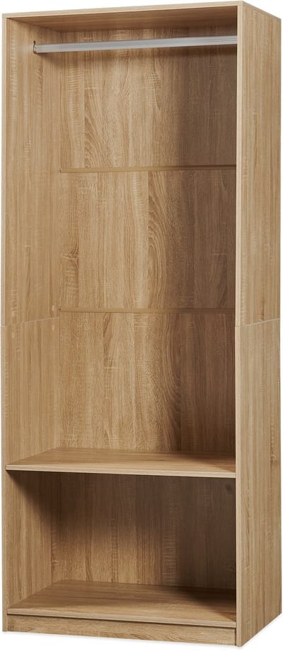 Open kledingkast Vippsaki 80x50x200 cm eikenkleurig [en.casa]