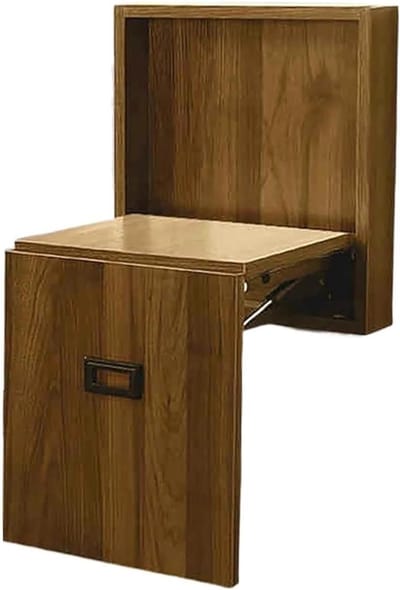 Opvouwbaar Douchebankje - Wandkruk Vouwbaar - Schoenen Wisselen - Ruimtebesparend Ontwerp - 8.2 cm Dikte - Bruin
