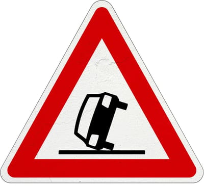 Pas op ongeval bord - J34 | Sign Again materiaal | 15 cm