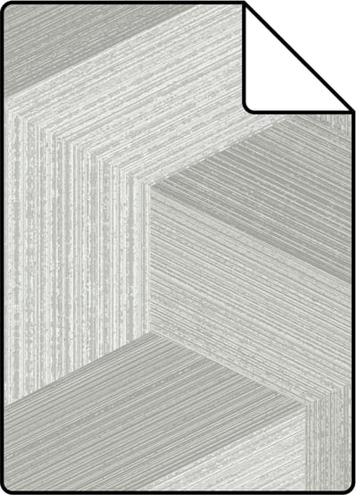 Proefstaal Origin Wallcoverings behang grafisch 3D motief grijs - 26,5 x 21 cm - 347947-S
