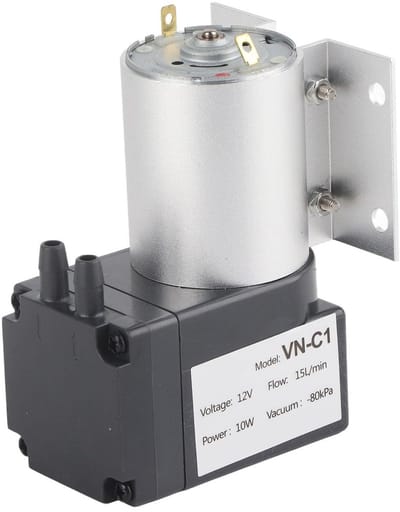 Allecto - Vacuümzuigpomp - Negatieve Druk - Stabiele prestaties - DC12V - Gasanalyse - Laag geluidsniveau - Geschikt voor bemonstering - Compact fo...
