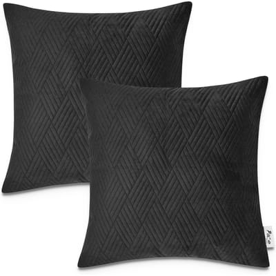 Kussensloop Chino zwart 45x45 cm, 2 stuks