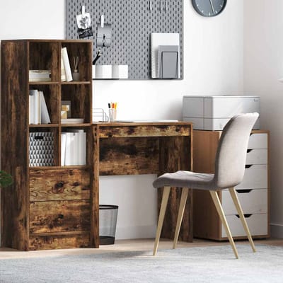 vidaXL - Bureau - Rook - Eiken - 70 - x - 40 - x - 76 - cm