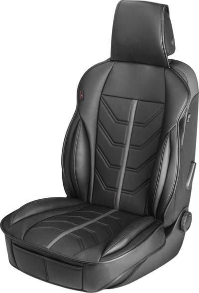 Walser Stoelkussen Kimi racesportlook - universeel Stoelkussen in zwart - grijs - 1 stuk
