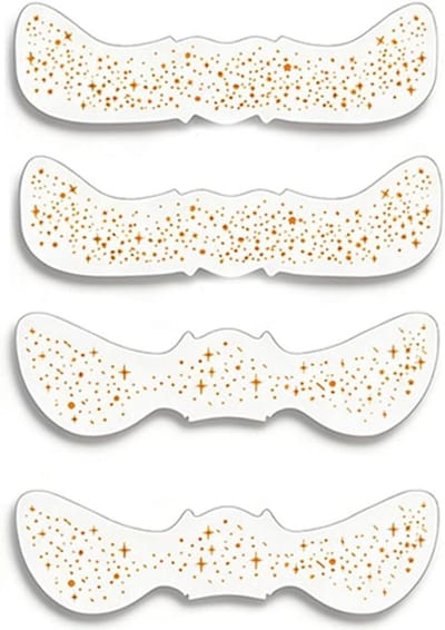 Gezichtstatoeages - Glinsterende Sproeten - Feestelijke Make-up - Waterdicht Zweetbestendig - 4 Delige Set - Henna Bruin
