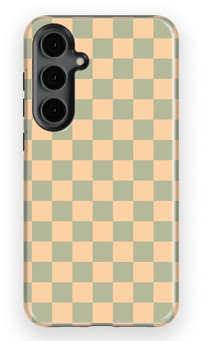 Design Hoesje Samsung Galaxy S24 Plus | Geschikt Voor Mag | Tiny Squares Checkered Print | Backcover Samsung Galaxy S24 Plus Calm Tiles