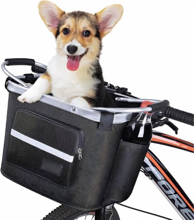 AHD® Fietsmand - Hondenfietsmand - Hondenfietsmand Achterop - Zwart - 36cm x 22cm x 24cm