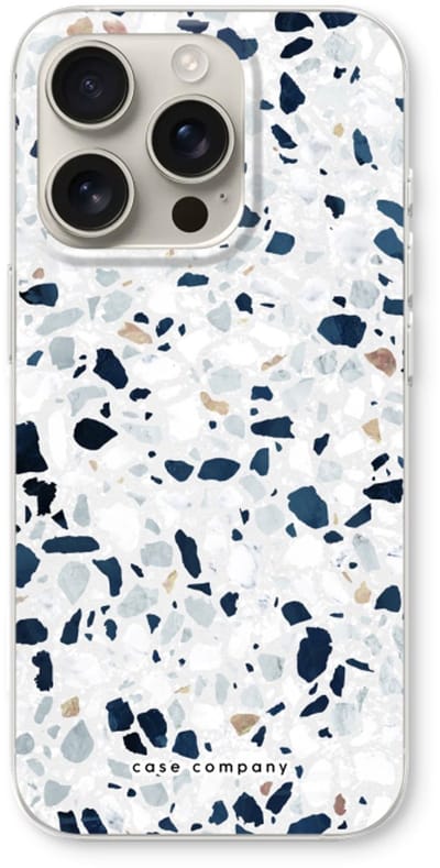 Case Company® - Hoesje geschikt voor iPhone 16 Pro hoesje - Terrazzo N°1 - Soft Cover Telefoonhoesje - Bescherming aan alle Kanten en Schermrand