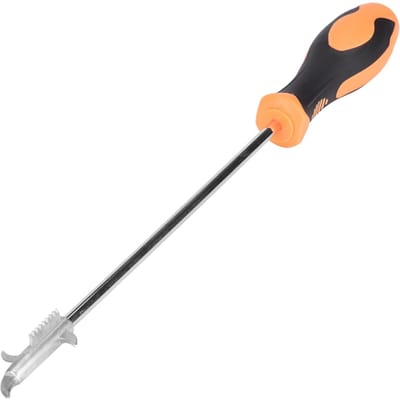 Outil de Nettoyage des Rainures de Pneus de Voiture Crochet Nettoyeur Fente de Bande de Roulement de Roue Enlèveur de Pierres et de Graviers orange