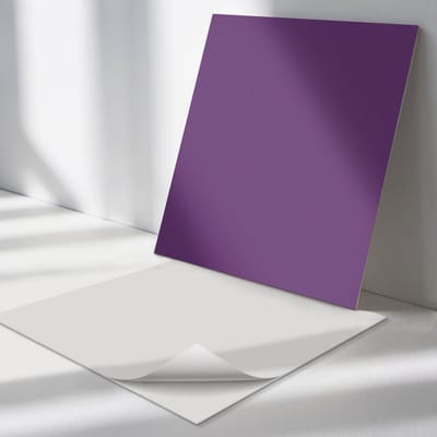 Wallfluent Vinyl Tegels - Violet Vinyl Tegels Zelfklevend - 30 cm x 30 cm - Uniform PVC Tegels - Set van 9 - Vierkant PVC Tegels - Patroon Plaktegels - Zelfklevende Vinyltegels - Plaktegels Keuken en Badkamer