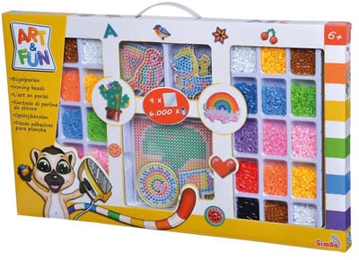 Simba - Strijkkralen - Art & fun 6000 Strijkparels - Set met stekkerbord - verschillende kleuren