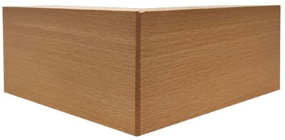 FLE - Meubelpoot hoek 16 bij 16 cm en hoogte 7 cm van massief hout
