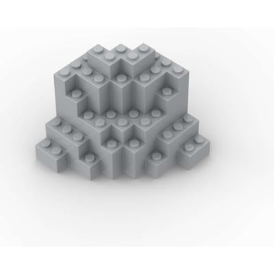 MOC 1 ST 23996 Rots Paneel Bouwstenen 8x8x6 Gemiddelde Grootte Symmetrische Bergstenen Deeltjes Puzzel Speelgoed Kinderen Verjaardag Kind Cadeaus