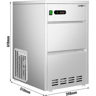 GGM Gastro Eiswürfelbereiter - Hohlzylinder - 28 kg/24 h Zilver