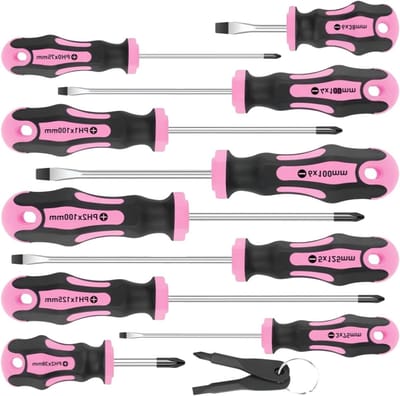 Schroevendraaier Set - Precisie Tool - Elektronica Reparatie - Magnetische Tips - 10 Delig - Roze