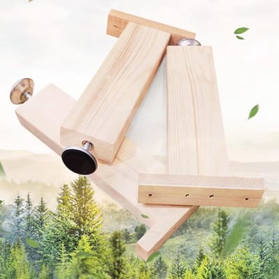 Houten Bedpoten Set - Meubelsteunpoten Vervanging - Bedframe Stabiliseren - Verstelbaar Hoogtebereik - 30-32 cm Lengte - Houtkleur