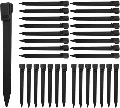 Dailygoods- Grondpalen 25 cm - Kunststof - Antislip - Slijtvast - Lichtgewicht - Voor camping en tuingebruik - Tuinpalen
