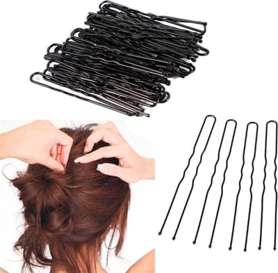 Dames HaarspeldenZwart U vormige- 100 stuks Haarspeldjes voor Vrouwen Meisjes- U pins goud- haarspelden kapper- Youhomy accessoires haarclips-Bobby Pin Zwart | Haar Styling hulpstuk - haarspeld - Haarschuifje - Bobby Pin
