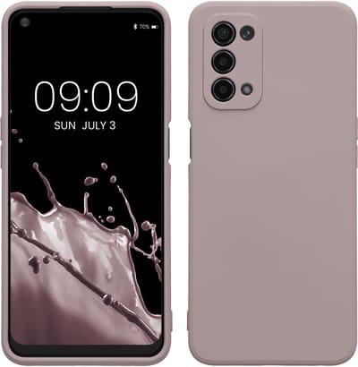 kwmobile telefoonhoesje geschikt voor Oppo A74 (5G) / A54 (5G) - Hoesje voor smartphone - Precisie camera uitsnede - TPU back cover in licht oudroze