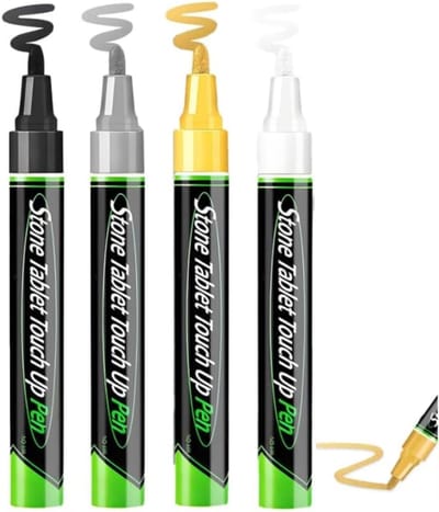 Grafsteen Markeerpennen - Steen Touch-up - Inscriptie Restauratie - Waterdichte Oliebasis - 4 Stuks - Goud Mix