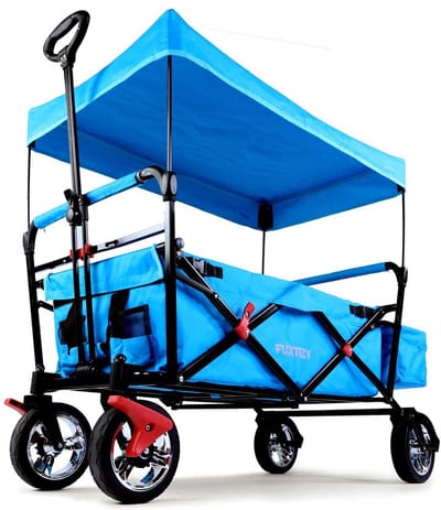 FUXLIFE by FUXTEC CT500 Bolderkar Handkar - Opvouwbaar - Turquoise | Compacte Transportwagen voor Stad & Vakantie - Max. 75kg