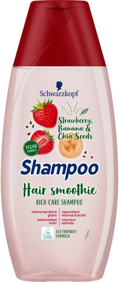 Schwarzkopf - Shampoo - Hair Smoothie - Strawberry, Banana & Chia Seeds - 400ml