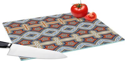 Glazen Snijplank - 39x28 - Patroon - Afrika - Vormen - Snijplanken Glas